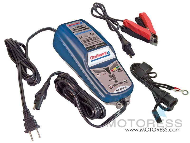 OPTIMATE 4 12v Motorcycle Scooter battery charger 