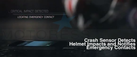 Crash Sensor Detects Helmet Impact- Motoress 