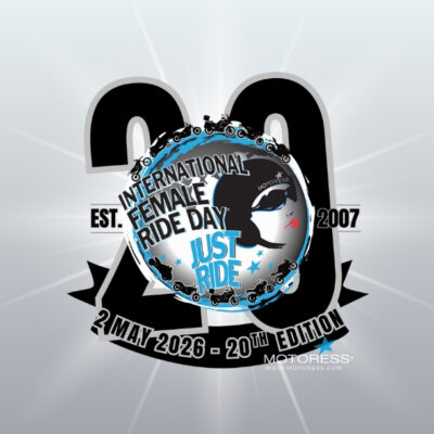 International Female Ride Day 2026 Logo: 20 Years Strong - MOTORESS