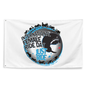 International Female Ride Day Icon Flag — For Every Year You Ride